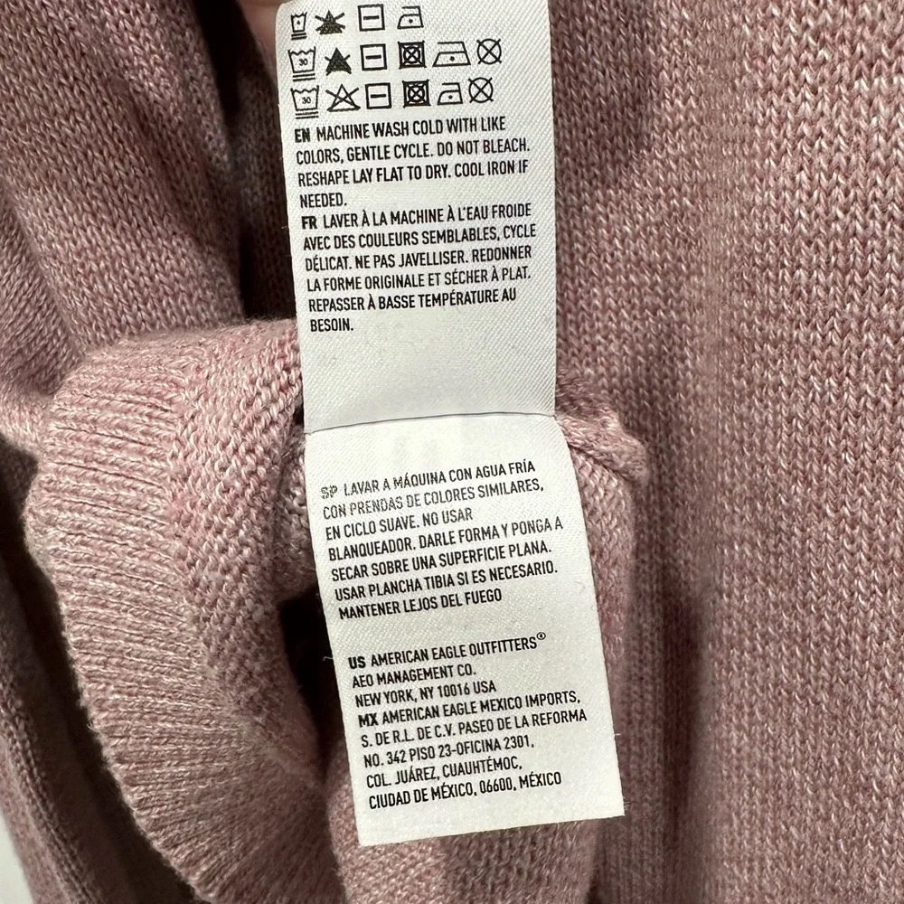 AEO Pink Cold Shoulder Sweater Size Large